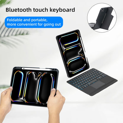 T13B-AS Detachable Rotating Backlit Touch Bluetooth Keyboard Case For iPad Pro 11 2024 - For iPad Pro by buy2fix | Online Shopping UK | buy2fix