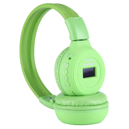 BS-N65 Headband Folding Stereo HiFi Wireless Headphone Headset with LCD Screen & TF Card Slot & LED Indicator Light & FM Function(Green) - Headset & Headphone by buy2fix | Online Shopping UK | buy2fix