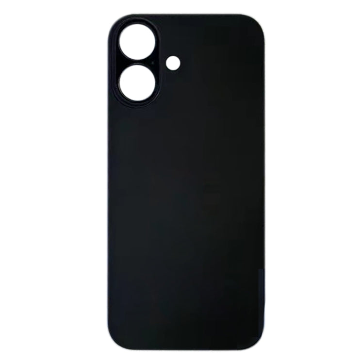 For iPhone 16 Easy Replacement Big Camera Hole Glass Back Battery Cover(Black) -  by buy2fix | Online Shopping UK | buy2fix