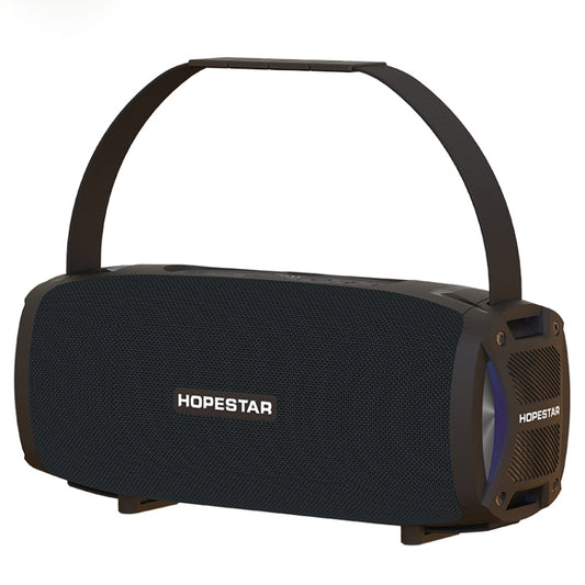 HOPESTAR H24 Pro TWS Portable Outdoor Waterproof Woven Textured Bluetooth Speaker with Rhythm Light, Support Hands-free Call & U Disk & TF Card & 3.5mm AUX & FM (Black) - Desktop Speaker by HOPESTAR | Online Shopping UK | buy2fix