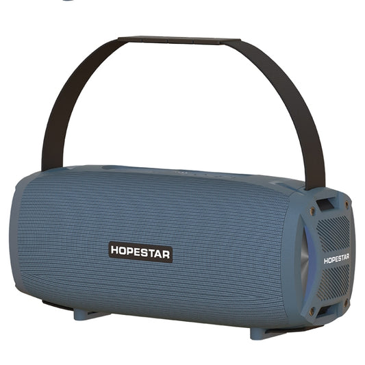 HOPESTAR H24 Pro TWS Portable Outdoor Waterproof Woven Textured Bluetooth Speaker with Rhythm Light, Support Hands-free Call & U Disk & TF Card & 3.5mm AUX & FM (Blue) - Desktop Speaker by HOPESTAR | Online Shopping UK | buy2fix