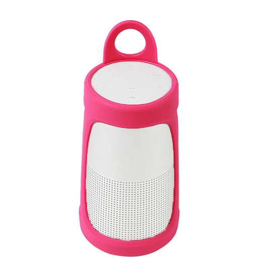 Portable Silica Gel Bluetooth Speaker Protective Case for BOSE Soundlink Revolve+ (Rose Red) - Protective Case by buy2fix | Online Shopping UK | buy2fix