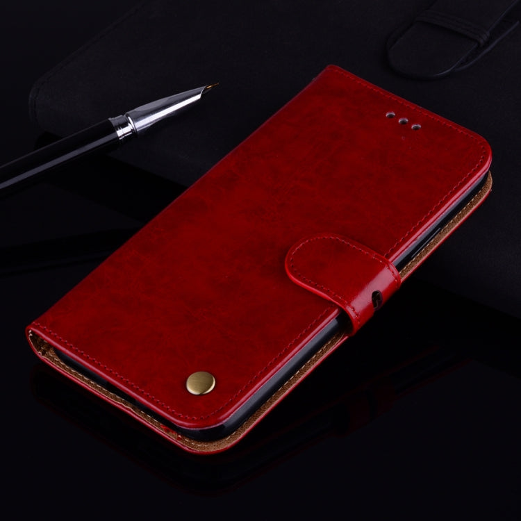 For iPhone 8 Plus & 7 Plus Business Style Oil Wax Texture Horizontal Flip Leather Case with Holder & Card Slots & Wallet (Red) - More iPhone Cases by buy2fix | Online Shopping UK | buy2fix