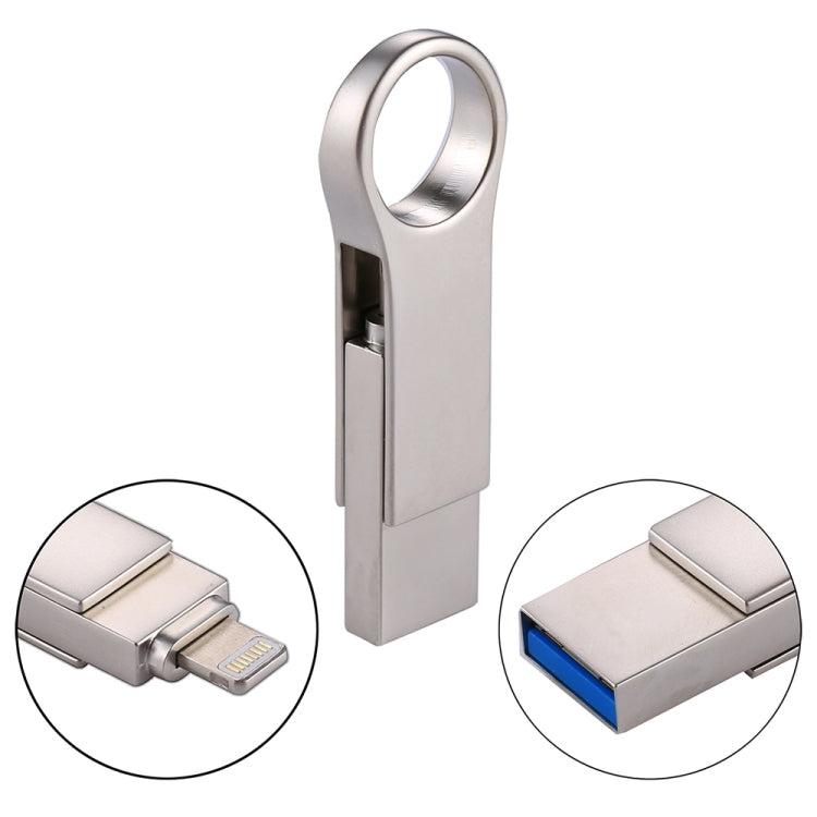 RQW-10D 2 in 1 USB 2.0 & 8 Pin 64GB Flash Drive - U Disk & Card Reader by buy2fix | Online Shopping UK | buy2fix