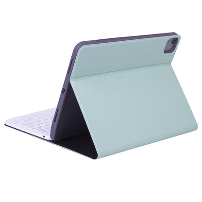 X-11BS Skin Plain Texture Detachable Bluetooth Keyboard Tablet Case for iPad Pro 11 inch 2020 / 2018, with Pen Slot & Backlight (Green) - For iPad Pro by buy2fix | Online Shopping UK | buy2fix