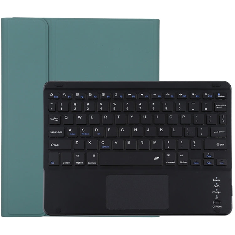 TG97BC Detachable Bluetooth Black Keyboard + Microfiber Leather Tablet Case for iPad 9.7 inch, with Touch Pad & Pen Slot & Holder(Dark Green) - Universal by buy2fix | Online Shopping UK | buy2fix