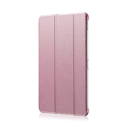 Silk Texture Horizontal Flip Magnetic PU Leather Case for iPad Air 13 2024 / iPad Pro 12.9 inch (2018), with Three-folding Holder & Sleep / Wake-up Function(Pink) - iPad Pro 11 (2018) Cases by buy2fix | Online Shopping UK | buy2fix