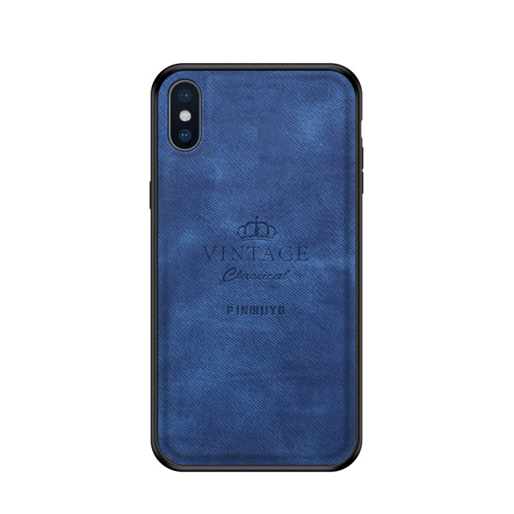 For iPhone X / XS PINWUYO Anti-wrestling Waterproof Full Coverage PC Case(Blue) - More iPhone Cases by PINWUYO | Online Shopping UK | buy2fix