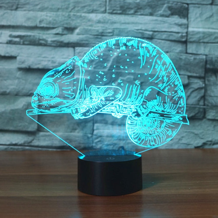 Chameleon Shape 3D Colorful LED Vision Light Table Lamp, Crack Remote Control Version - Novelty Lighting by buy2fix | Online Shopping UK | buy2fix