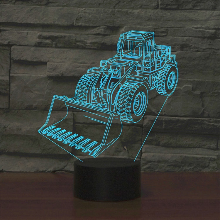 Excavator Shape 3D Colorful LED Vision Light Table Lamp, Crack Touch Version - Novelty Lighting by buy2fix | Online Shopping UK | buy2fix