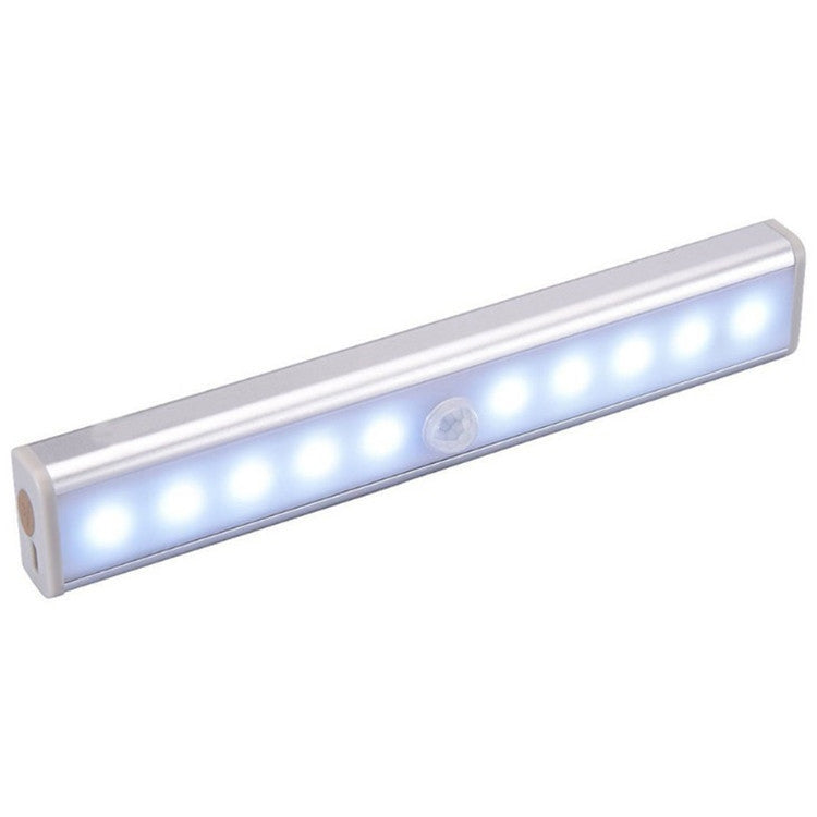 1.8W 10 LEDs White Light Wide Screen Intelligent Human Body Sensor Light LED Corridor Cabinet Light, Battery Version - Sensor LED Lights by buy2fix | Online Shopping UK | buy2fix