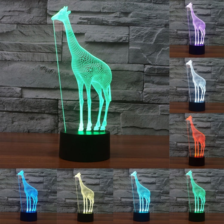 Giraffe Style 3D Touch Switch Control LED Light , 7 Color Discoloration Creative Visual Stereo Lamp Desk Lamp Night Light - Novelty Lighting by buy2fix | Online Shopping UK | buy2fix