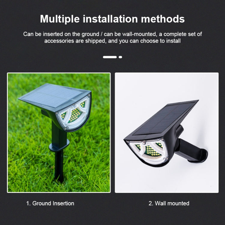 Solar Projection Light Outdoor IP65 Waterproof LED Landscape Garden Ground Plug Light Decorative Lawn Lamp (White Light) - Solar Lights by buy2fix | Online Shopping UK | buy2fix