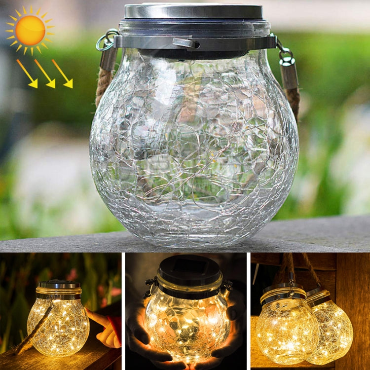 Solar Energy Glass Bottle Pendent Lamp IP55 Waterproof Outdoor Garden Decoration Light (Warm White) - Solar Lights by buy2fix | Online Shopping UK | buy2fix