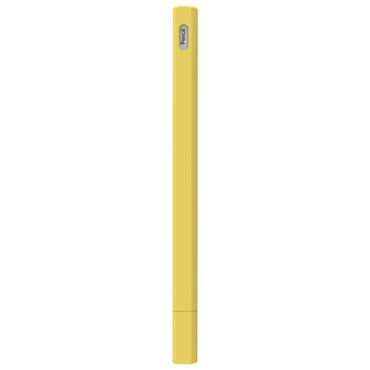 LOVE MEI For Apple Pencil 2 Triangle Shape Stylus Pen Silicone Protective Case Cover(Yellow) - Pencil Accessories by LOVE MEI | Online Shopping UK | buy2fix