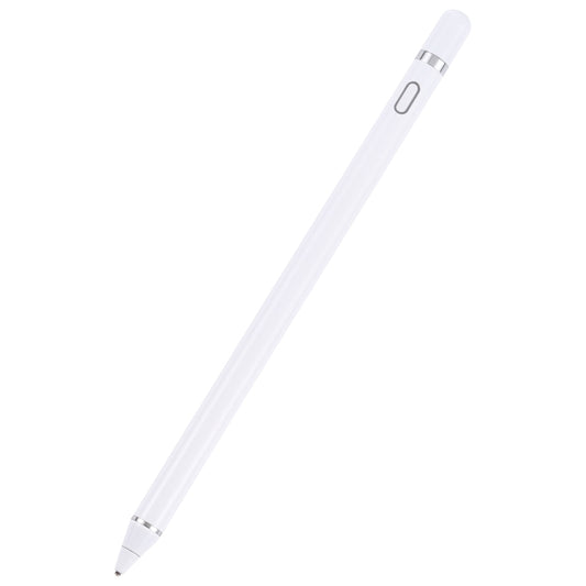 Pencil Universal Rechargeable Active Capacitive Stylus Pen with Magnetic Cap(White) - Stylus Pen by buy2fix | Online Shopping UK | buy2fix