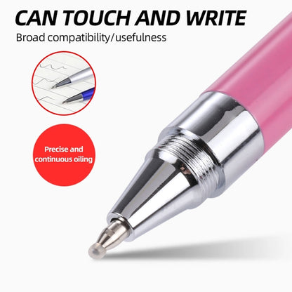 Pt360 2 in 1 Universal Silicone Disc Nib Stylus Pen with Common Writing Pen Function (Pink) - Stylus Pen by buy2fix | Online Shopping UK | buy2fix