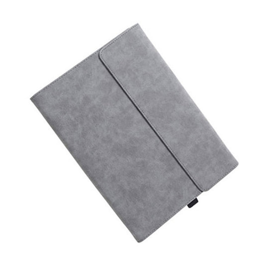 For Microsoft Surface Pro 7 / 7+ South African Sheepskin Magnetic Horizontal Flip Leather Case with Pen Slot & Holder (Grey) - Others by buy2fix | Online Shopping UK | buy2fix