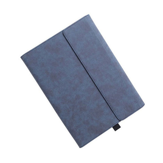 For Microsoft Surface Pro 7 / 7+ South African Sheepskin Magnetic Horizontal Flip Leather Case with Pen Slot & Holder (Blue) - Others by buy2fix | Online Shopping UK | buy2fix