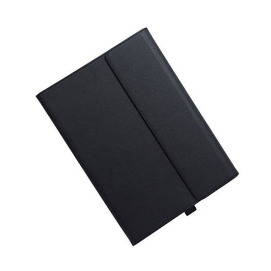 For Microsoft Surface Pro 7 / 7+ Microfiber Lambskin Texture Magnetic Horizontal Flip Leather Case with Pen Slot & Holder (Black) - Others by buy2fix | Online Shopping UK | buy2fix