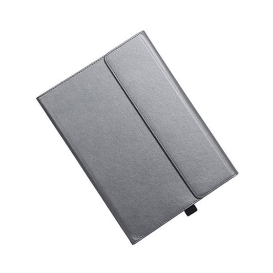 For Microsoft Surface Pro 7 / 7+ Microfiber Lambskin Texture Magnetic Horizontal Flip Leather Case with Pen Slot & Holder (Grey) - Others by buy2fix | Online Shopping UK | buy2fix