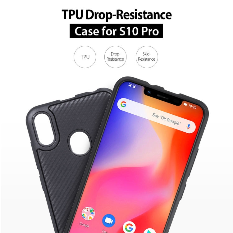 Carbon Fiber Texture TPU Protective Case for Ulefone S10 Pro (Black) - Ulefone Cases by buy2fix | Online Shopping UK | buy2fix