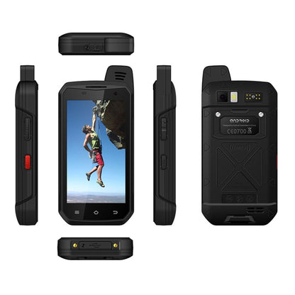 UNIWA B6000 PTT Walkie Talkie Rugged Phone, 4GB+64GB, IP68 Waterproof Dustproof Shockproof, 5000mAh Battery, 4.7 inch Android 9.0 MTK6762 Octa Core up to 2.0GHz, Network: 4G, NFC, OTG (Black) - UNIWA by UNIWA | Online Shopping UK | buy2fix
