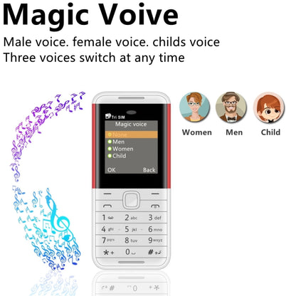 SERVO BM5310 Mini Mobile Phone, English Key, 1.33 inch, MTK6261D, 21 Keys, Support Bluetooth, FM, Magic Sound, Auto Call Record, GSM, Triple SIM (Red) - SERVO by SERVO | Online Shopping UK | buy2fix