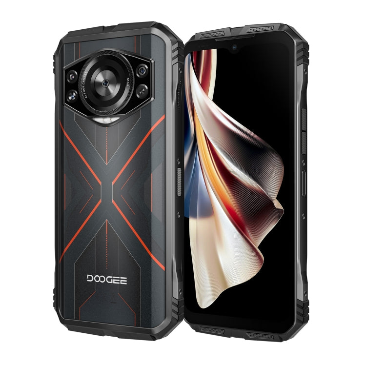 DOOGEE S Cyber, 8GB+256GB, 6.58 inch Android 14 Spreadtrum T606 Octa Core, Network: 4G, OTG, NFC (Black Red) - DOOGEE by DOOGEE | Online Shopping UK | buy2fix