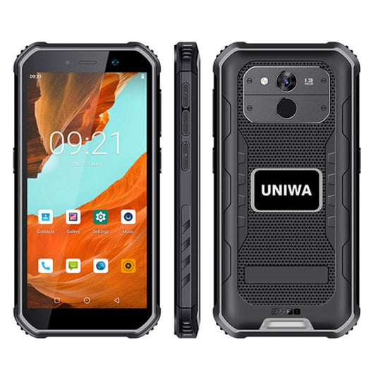 UNIWA F963 Pro Rugged Smart Phone, 4GB+64GB, 5.5 inch Android 13, Unisoc T606 Octa Core, NFC, Fingerprint Unlock, 4G Network, AU Plug (Black Grey) - UNIWA by UNIWA | Online Shopping UK | buy2fix