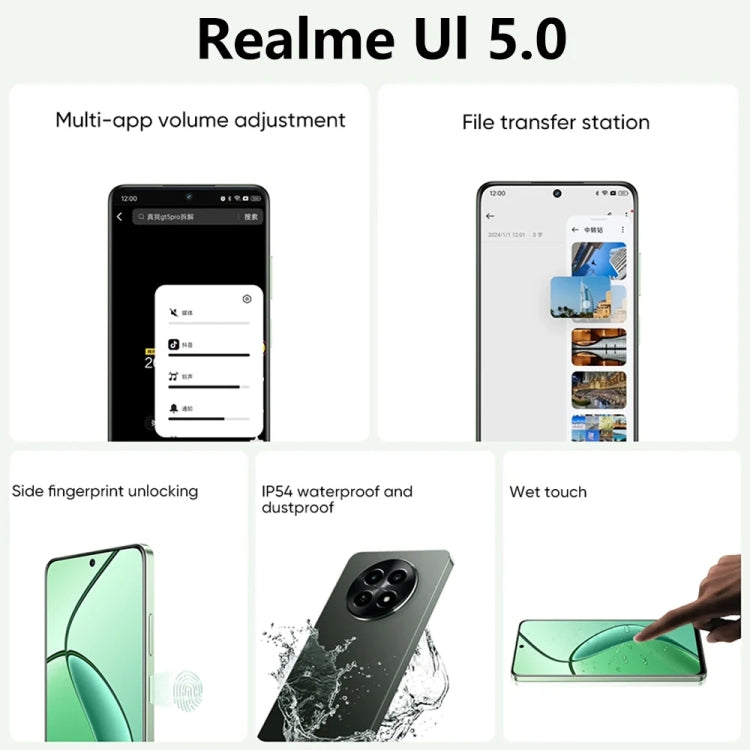 Realme 12x, 12GB+512GB, Side Fingerprint Identification, 6.67 inch Realme UI 5.0 Dimensity 6100+ 5G Octa Core, NFC, Network: 5G, Support Google Play (Feather Green) - OPPO by Realme | Online Shopping UK | buy2fix