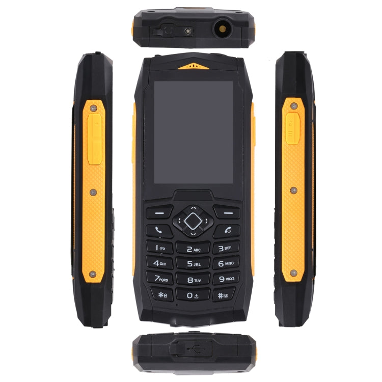 Rugtel R1C Rugged Phone, IP68 Waterproof Dustproof Shockproof, 2.4 inch, MTK6261D, 2000mAh Battery, SOS, FM, Dual SIM(Yellow) - Others by Rugtel | Online Shopping UK | buy2fix