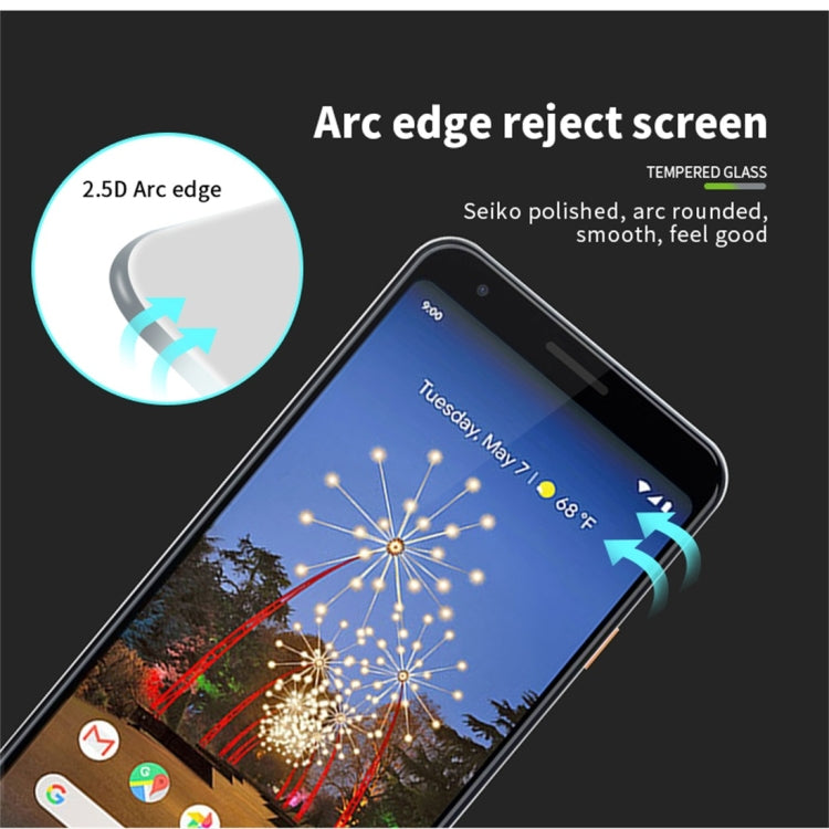 PINWUYO 9H 2.5D Full Screen Tempered Glass Film for Google Pixel 3a (Black) - Google Tempered Glass by PINWUYO | Online Shopping UK | buy2fix