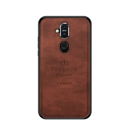 PINWUYO Shockproof Waterproof Full Coverage PC + TPU + Skin Protective Case for Nokia X7 (Brown) - Nokia Cases by PINWUYO | Online Shopping UK | buy2fix