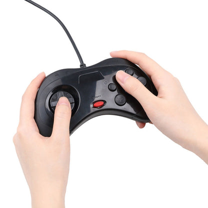 USB Computer Game Handle Controller for Sega Saturn(Black) - Accessories by buy2fix | Online Shopping UK | buy2fix