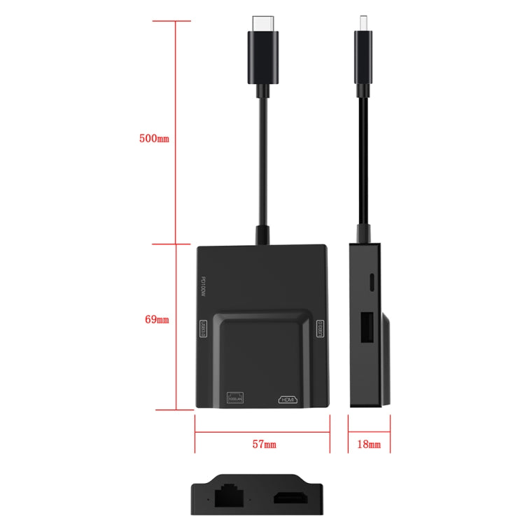 NK-3057HDMI 5 in 1 USB-C / Type-C Multifunctional Converter Docking Station HUB Adapter - USB HUB by buy2fix | Online Shopping UK | buy2fix