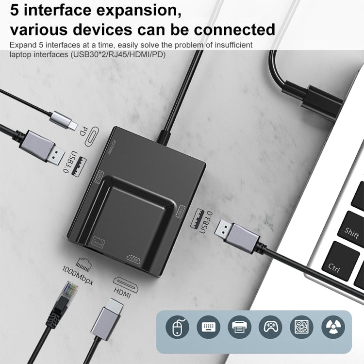 NK-3057HDMI 5 in 1 USB-C / Type-C Multifunctional Converter Docking Station HUB Adapter - USB HUB by buy2fix | Online Shopping UK | buy2fix