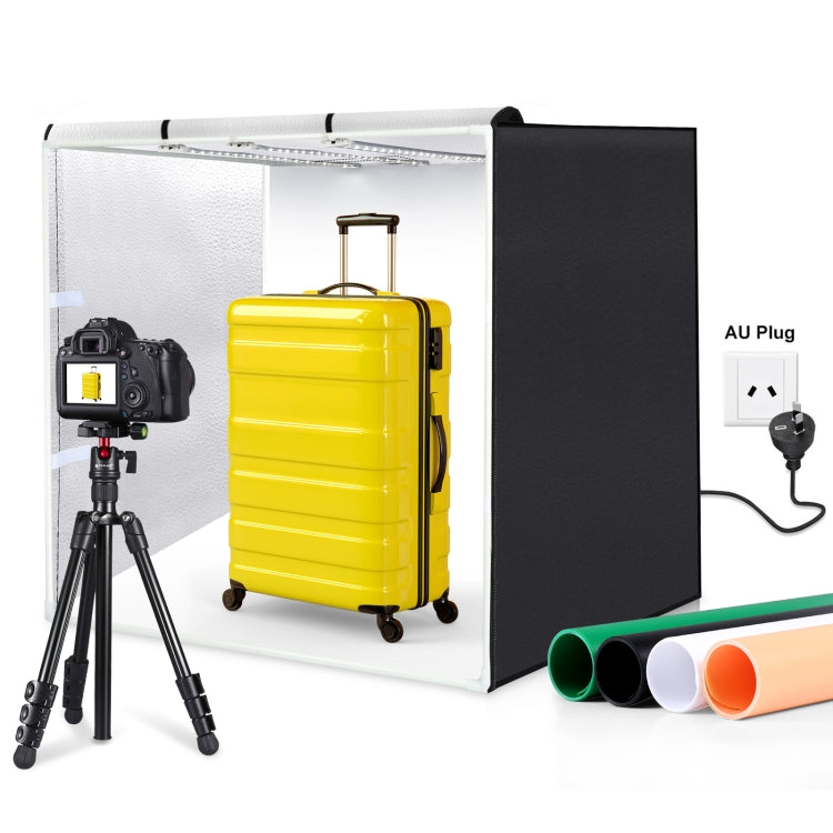 PULUZ 80cm Folding Portable 90W 14000LM High CRI White Light Photo Lighting Studio Shooting Tent Box Kit with 4 Colors Black, White, Orange, Green Backdrops (AU Plug) -  by PULUZ | Online Shopping UK | buy2fix