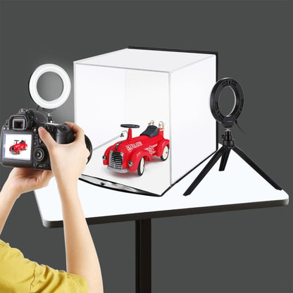 PULUZ 30cm Folding Portable Ring Light Photo Lighting Studio Shooting Tent Box Kit with 6 Colors Backdrops (Black, White, Yellow, Red, Green, Blue), Unfold Size: 31cm x 31cm x 32cm -  by PULUZ | Online Shopping UK | buy2fix