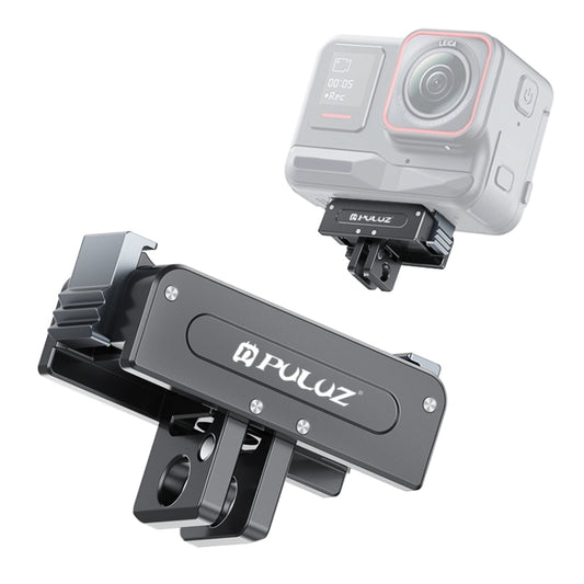 For DJI Osmo Action 5 Pro / 4 / 3 PULUZ Magnetic Quick Release Metal Base (Black) - Mount & Holder by PULUZ | Online Shopping UK | buy2fix