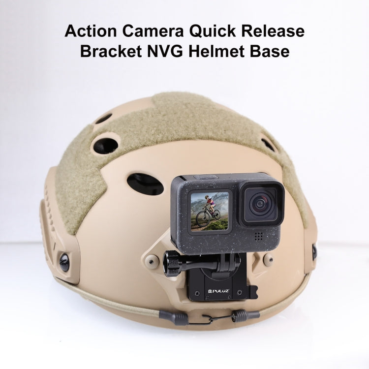 PULUZ Aluminum Quick Release Bracket NVG Helmet Mount for GoPro and Other Action Cameras (Black) - Helmet Mount by PULUZ | Online Shopping UK | buy2fix
