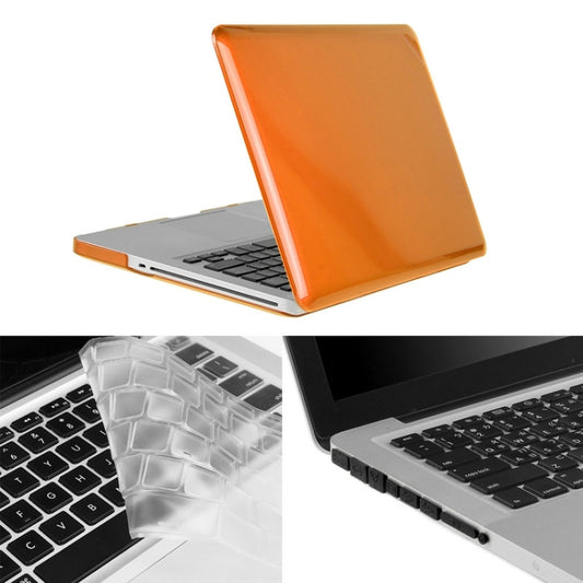 ENKAY for Macbook Pro 13.3 inch (US Version) / A1278 Hat-Prince 3 in 1 Crystal Hard Shell Plastic Protective Case with Keyboard Guard & Port Dust Plug(Orange) - MacBook Pro Cases by ENKAY | Online Shopping UK | buy2fix