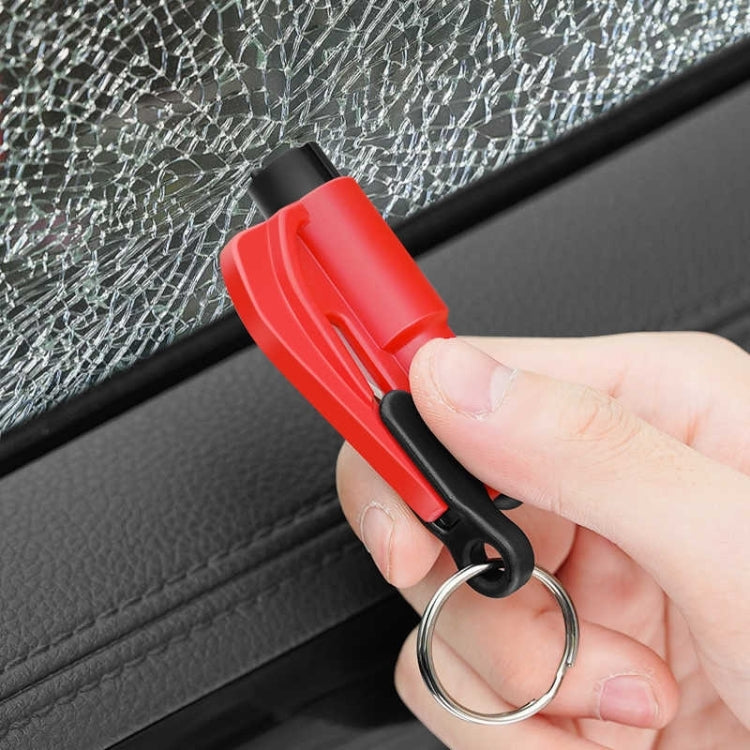 2 in 1 Car Emergency Hammer / Key Chain / Knife Broken Glass Portable Tool(Black) - Emergency Hammer by buy2fix | Online Shopping UK | buy2fix