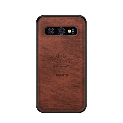 PINWUYO Shockproof Waterproof Full Coverage PC + TPU + Skin Protective Case for Galaxy S10(Brown) - Galaxy Phone Cases by PINWUYO | Online Shopping UK | buy2fix