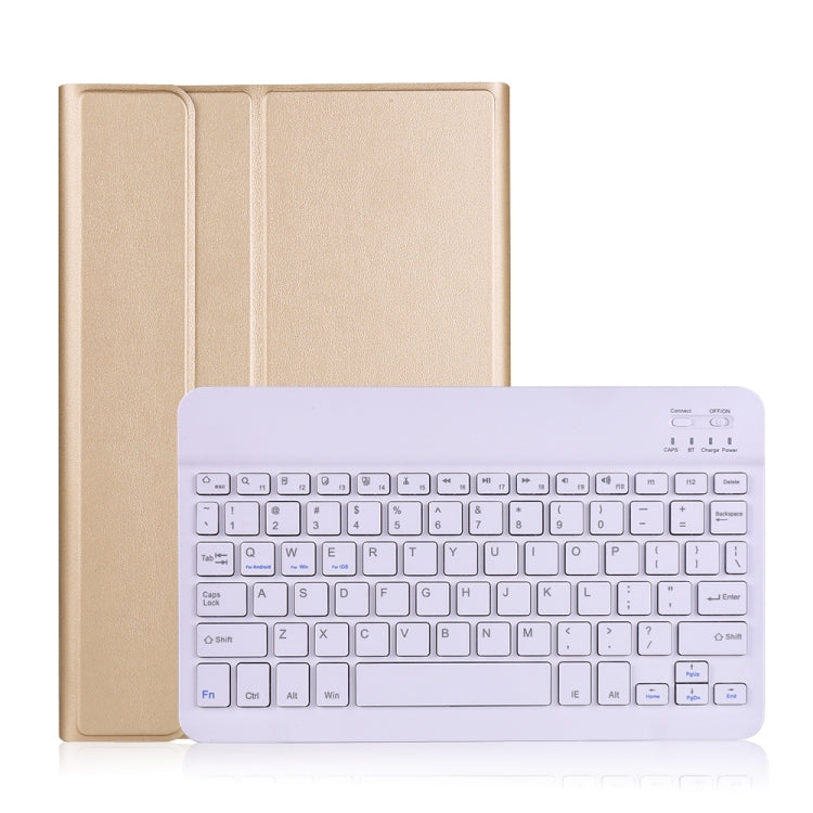 A860 For Samsung Galaxy Tab S6 10.5 inch T860 / T865 Detachable Bluetooth Keyboard Tablet Case with Pen Holder Elastic Strap(Gold) - Samsung Keyboard by buy2fix | Online Shopping UK | buy2fix