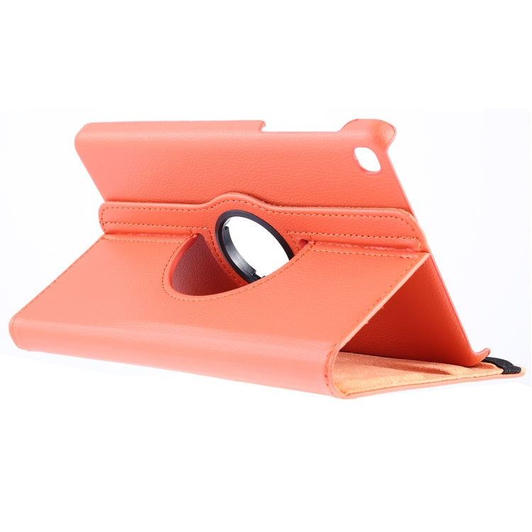 Litchi Texture Horizontal Flip 360 Degrees Rotation Leather Case for Galaxy Tab A 8 (2019) / P200 / P205, with Holder (Orange) - Tab A 8.0 & S Pen (2019) P200/P205 by buy2fix | Online Shopping UK | buy2fix