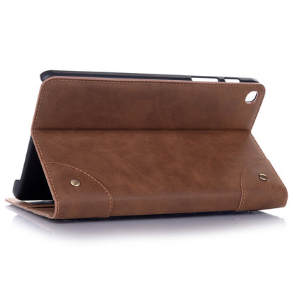 Retro Book Style Horizontal Flip Leather Case for Galaxy Tab A 8 (2019) P200 / P205,  with Holder & Card Slots & Wallet (Brown) - Tab A 8.0 & S Pen (2019) P200/P205 by buy2fix | Online Shopping UK | buy2fix