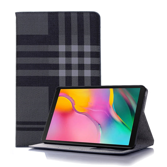 Plaid Texture Horizontal Flip Leather Case for Galaxy Tab A 8 (2019) P200 / P205,  with Holder & Card Slots & Wallet (Grey) - Tab A 8.0 & S Pen (2019) P200/P205 by buy2fix | Online Shopping UK | buy2fix