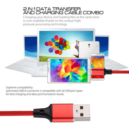 1m 2A Output USB to USB-C / Type-C Nylon Weave Style Data Sync Charging Cable(Red) - USB-C & Type-C Cable by buy2fix | Online Shopping UK | buy2fix