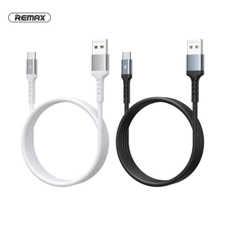 REMAX RC-161a Kayla Series 2.1A USB to USB-C / Type-C Data Cable, Cable Length: 1m (Black) - USB-C & Type-C Cable by REMAX | Online Shopping UK | buy2fix